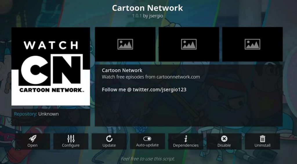 cartoon network Kodi addon